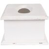 Clayre & Eef 6H2396 Scatola per fazzoletti in legno bianco 28x16x10 cm Stile Vintage