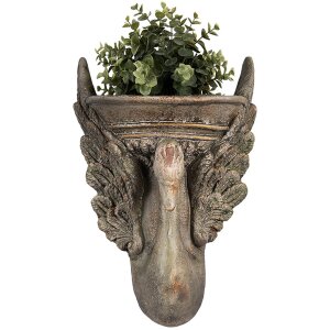 Clayre & Eef 6MG0112 Decorazione Vaso di fiori Marrone Verde 30x15x43 cm Stile Barocco