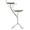 Clayre & Eef 6Y5656 Abbeveratoio per uccelli Metallico Antico Verde-Marrone 38x43x78cm