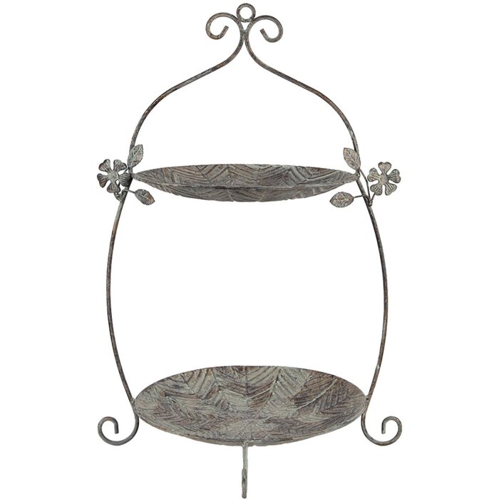 Clayre & Eef 6Y5657 Etagere 34x32x50 cm Verde Marrone Metallo Antico Stile Vintage