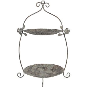 Clayre & Eef 6Y5657 Etagere 34x32x50 cm Verde Marrone Metallo Antico Stile Vintage