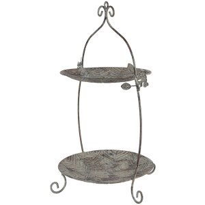 Clayre & Eef 6Y5657 Etagere 34x32x50 cm Verde Marrone Metallo Antico Stile Vintage