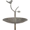 Clayre & Eef 6Y5658 Etagere in metallo verde-marrone Ø 26 x 48 cm 2 piani stile antico