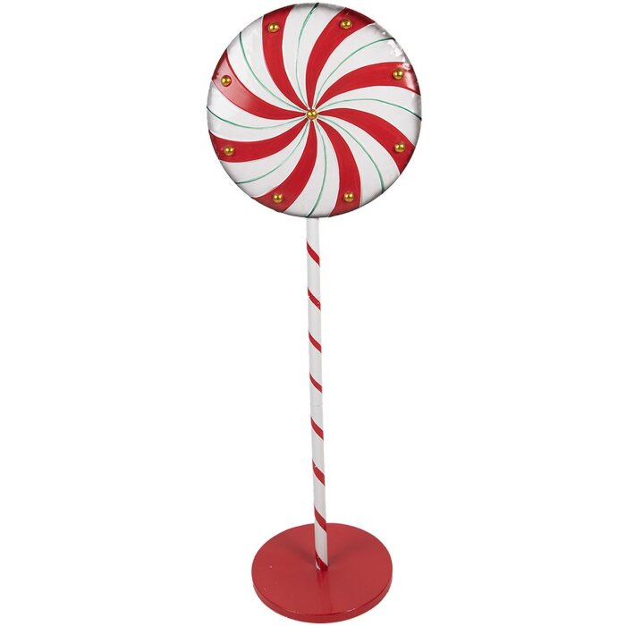 Clayre & Eef 6Y5733 Decorazione Lollipop Rosso-Bianco 40x30x120 cm