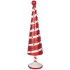 Pino di Natale Clayre & Eef 6Y5735 Ferro Rosso e Bianco Diametro Ø13x49cm Stile rustico