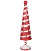 Pino di Natale Clayre & Eef 6Y5735 Ferro Rosso e Bianco Diametro Ø13x49cm Stile rustico