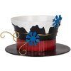 Clayre & Eef 6Y5736 Cappello Decorativo Ø22x12cm Nero Bianco Blu Oro