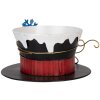 Clayre & Eef 6Y5736 Cappello Decorativo Ø22x12cm Nero Bianco Blu Oro