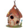 Clayre & Eef 6Y5737 Casetta Uccelli Ferro Beige Rosso Ø17x27/54cm