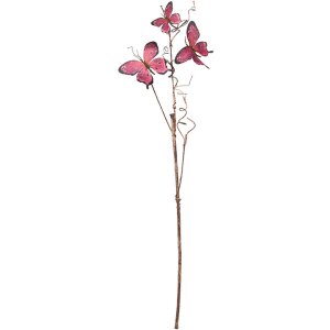 Clayre & Eef 50810 Decorazione Ramo con Farfalle Rosa 14x5x85 cm