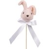 Clayre & Eef Stecchetti per Piante da Cavia Coniglio Rosa e Bianco 7x7x33 cm Stile Country
