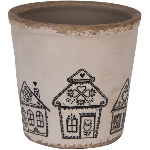 Clayre & Eef 6CE2123L Decorazione Fioriera Beige Nero...