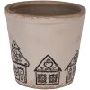 Clayre & Eef 6CE2123M Decorazione Fioriera Ceramica Beige Nero Ø 15x14 cm