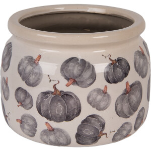 Clayre & Eef 6CECSP0001L Vaso da fiori in ceramica beige grigio Ø 20x15 cm Stile country