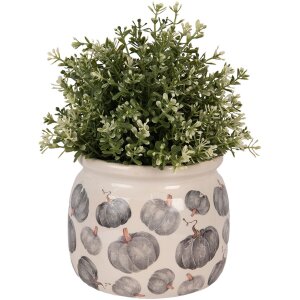 Clayre & Eef 6CECSP0001M Vaso da fiori in ceramica beige grigio Ø 16x13 cm Stile country