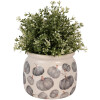 Clayre & Eef 6CECSP0001M Vaso da fiori in ceramica beige grigio Ø 16x13 cm Stile country