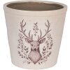 Clayre & Eef 6CEGTW0001XL Decorazione vaso da fiori Beige Brown Ø 21x20 cm