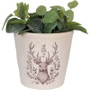 Clayre & Eef 6CEGTW0001XL Decorazione vaso da fiori Beige Brown Ø 21x20 cm