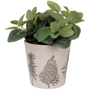 Clayre & Eef 6CENPT0001L Decorazione vaso da fiori beige-verde Ø 17x16 cm