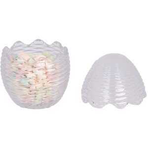 Barattolo con coperchio trasparente Ø8x12cm in stile country di Clayre & Eef