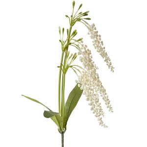 Clayre & Eef Decor Rametto Fiori Bianco Verde 82 cm Plastica Artificiale