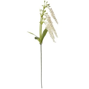 Clayre & Eef Decor Rametto Fiori Bianco Verde 82 cm Plastica Artificiale