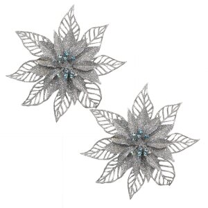Clayre & Eef Decorazione Natalizia Fiore Set da 2...