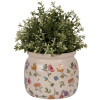 Clayre & Eef Vaso fiorale Beige Ø16x13 cm Stile rustico Ceramica