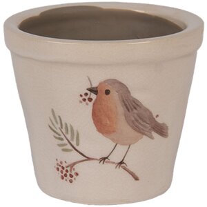 Clayre & Eef Vaso fioriera stile rustico beige...