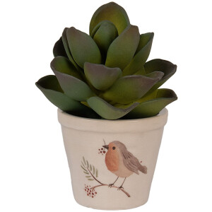 Clayre & Eef Vaso fioriera stile rustico beige...