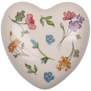 Clayre & Eef 6CECFL0003 Cuore in ceramica beige...