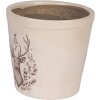 Vaso per fiori decorativo Clayre & Eef 6CEGTW0001M con motivo cervo Ø 15x14 cm