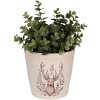 Vaso per fiori decorativo Clayre & Eef 6CEGTW0001M con motivo cervo Ø 15x14 cm