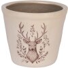 Clayre & Eef Vaso Decorativo con Motivo Cervo Ø 12x11 cm