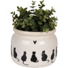 Clayre & Eef Vaso decorativo 20x15 cm beige e nero