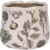 Vaso per fiori Clayre & Eef 6CETKG0001S Beige Ø14x12 cm Stile rustico Ceramica
