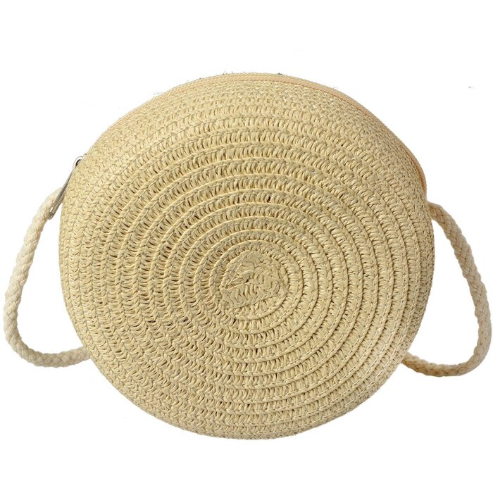Juleeze JZBG0304 Borsa Boho rotonda Ø14x8 cm beige
