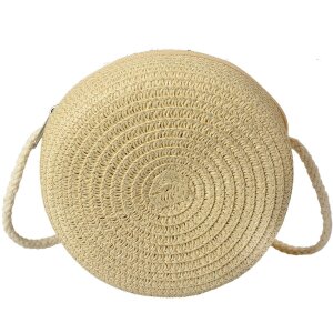 Juleeze JZBG0304 Borsa Boho rotonda Ø14x8 cm beige