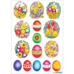 herma sticker adesivi decorazione fiori e pulcini 3 fogli