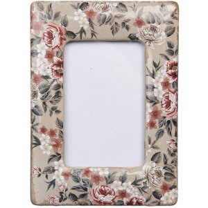 Clayre & Eef Cornice Beige Rosa 13x2x18 cm / 9x13 cm