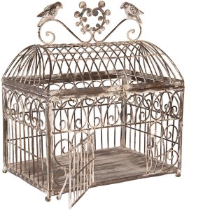 Clayre & Eef Gabbie decorative a coppia Marrone-Beige Metallo Antik 56cm 41cm