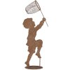 Clayre & Eef Statuetta bambino in metallo effetto ruggine 33x13x88 cm