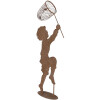 Clayre & Eef Statuetta bambino in metallo effetto ruggine 33x13x88 cm