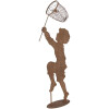 Clayre & Eef Statuetta bambino in metallo effetto ruggine 33x13x88 cm