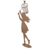 Clayre & Eef Statuetta metallo Bambino con Retino Marrone 39x13x87 cm