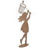 Clayre & Eef Statuetta metallo Bambino con Retino Marrone 39x13x87 cm