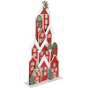 Clayre & Eef 5Y1379 Decorazione case Natale Rosso 28x8x56cm Metallo Stile rustico