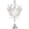 Clayre & Eef 62S331 Specchio da tavolo Barocco Antico Bianco 37x14x68 cm