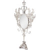 Clayre & Eef 62S331 Specchio da tavolo Barocco Antico Bianco 37x14x68 cm