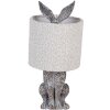 Lampada da tavolo Coniglio in Polyresin Clayre & Eef Marrone-Grigio Ø 20x43 cm
